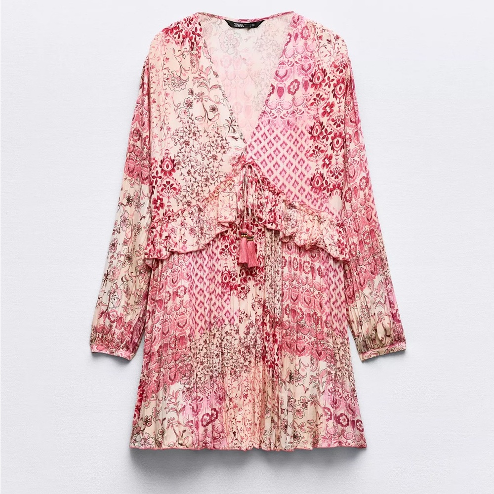 Zara Patchwork Mini Dress